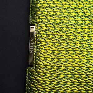 Milly Green and Yellow Textured Clutch "Miley"